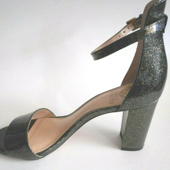 NEW VINCE CAMUTO Multi Glitter Greenish Gold Bronze Sandals - Picture 3 of 6